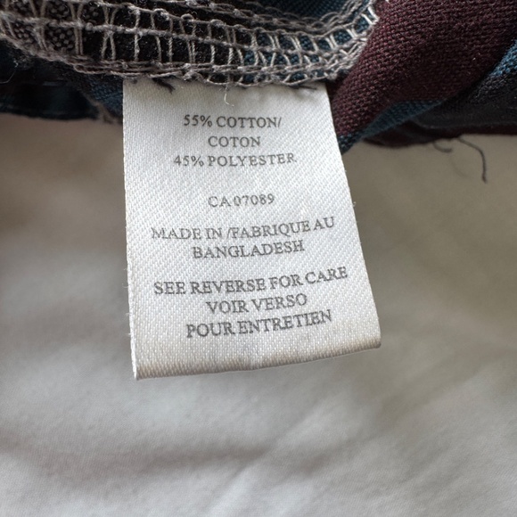 Burnside Mens Cotton Blend Long Sleeve Button Up Casual Dress Shirt Size Large - Picture 12 of 15